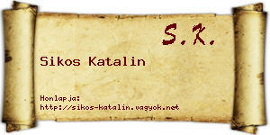 Sikos Katalin névjegykártya